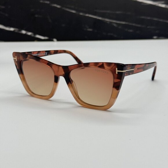 NEW TOM FORD POPPY-02 TF846 56T HAVANA CAT EYE WOMEN SUNGLASSES FT0846/S 56T main image 4